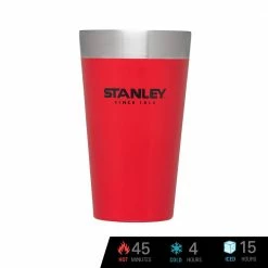 Tumblers & Food Jars Stanley Adventure Vacuum Insulated Stacking Pint Cup 16 Oz./473 Ml (Flannel Red)
