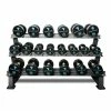 Element Fitness 5lb-50lb Dumbbell Set With Three-Tier Rack