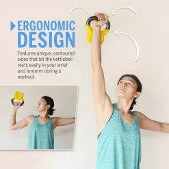 Weight Training Fitness & Athletics Ergonomic Vinyl Coated Kettlebell