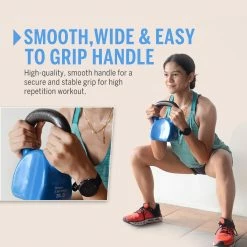 Weight Training Fitness & Athletics Ergonomic Vinyl Coated Kettlebell