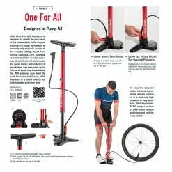 BETO Tubeless Alloy Floor Pump Bike Pump With Gauge CFL-003AGD Air Pump Bike Accessories