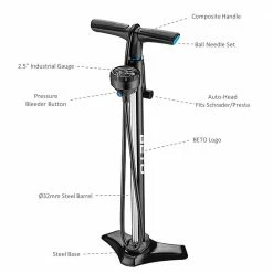 BETO Alloy Digital Floor Pump Bike Pump CFL-202SG8 Air Pump Bike Accessories