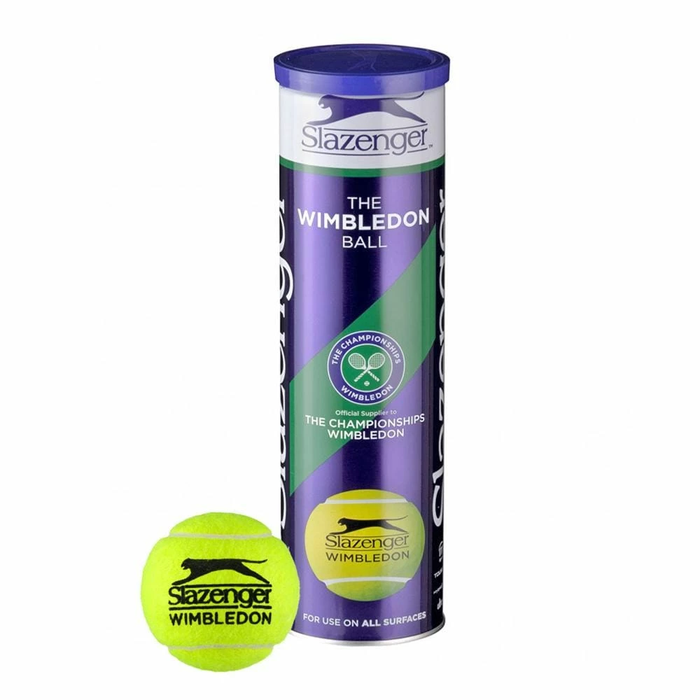 Dunlop Slazenger Wimbledon Tennis Ball 4 Dunlop Slazenger Wimbledon Tennis Ball