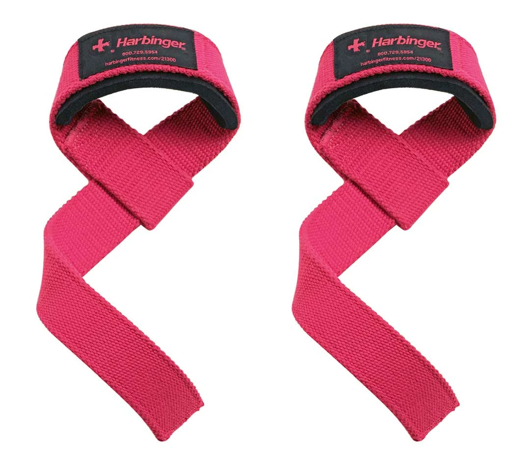 Weight Training Harbinger Padded Cotton Lifting Straps Women Pink (21307) 3 Weight Training Harbinger Padded Cotton Lifting Straps Women Pink (21307)