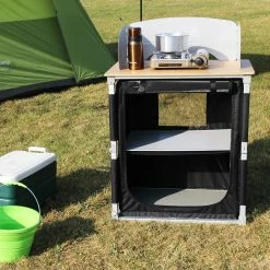 Outdoor/Camping KingCamp Bamboo Camping Cooking Table (Black)