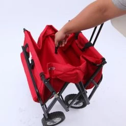 KingCamp Folding Wagon Garden Yard Beach Cart - Red Outdoor/Camping