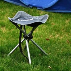 KingCamp Four Legs Stool 4 Folding Chair Camping Chair (Dark Gray)