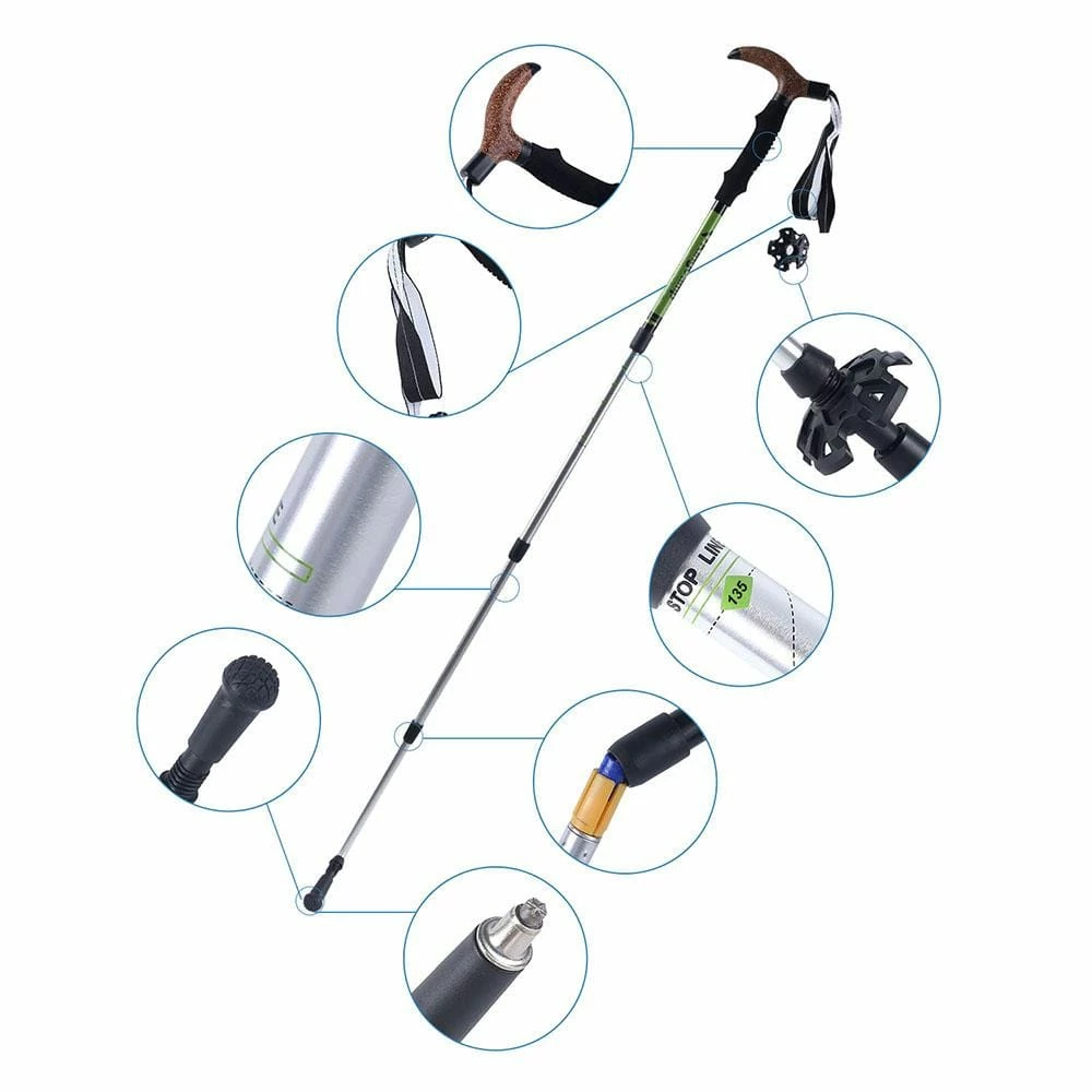 Outdoor/Camping KingCamp Compact TT Trekking Trail Pole (Green)
