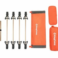 KingCamp Ultralight Folding Camping Cot Folding Bed (Orange)
