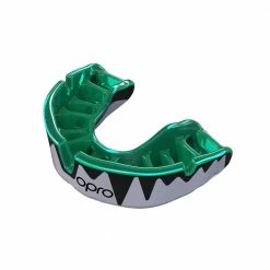 Opro Mouthguard Self-fit Gen 4 Platinum Fangz - White/Mint/Black Boxing