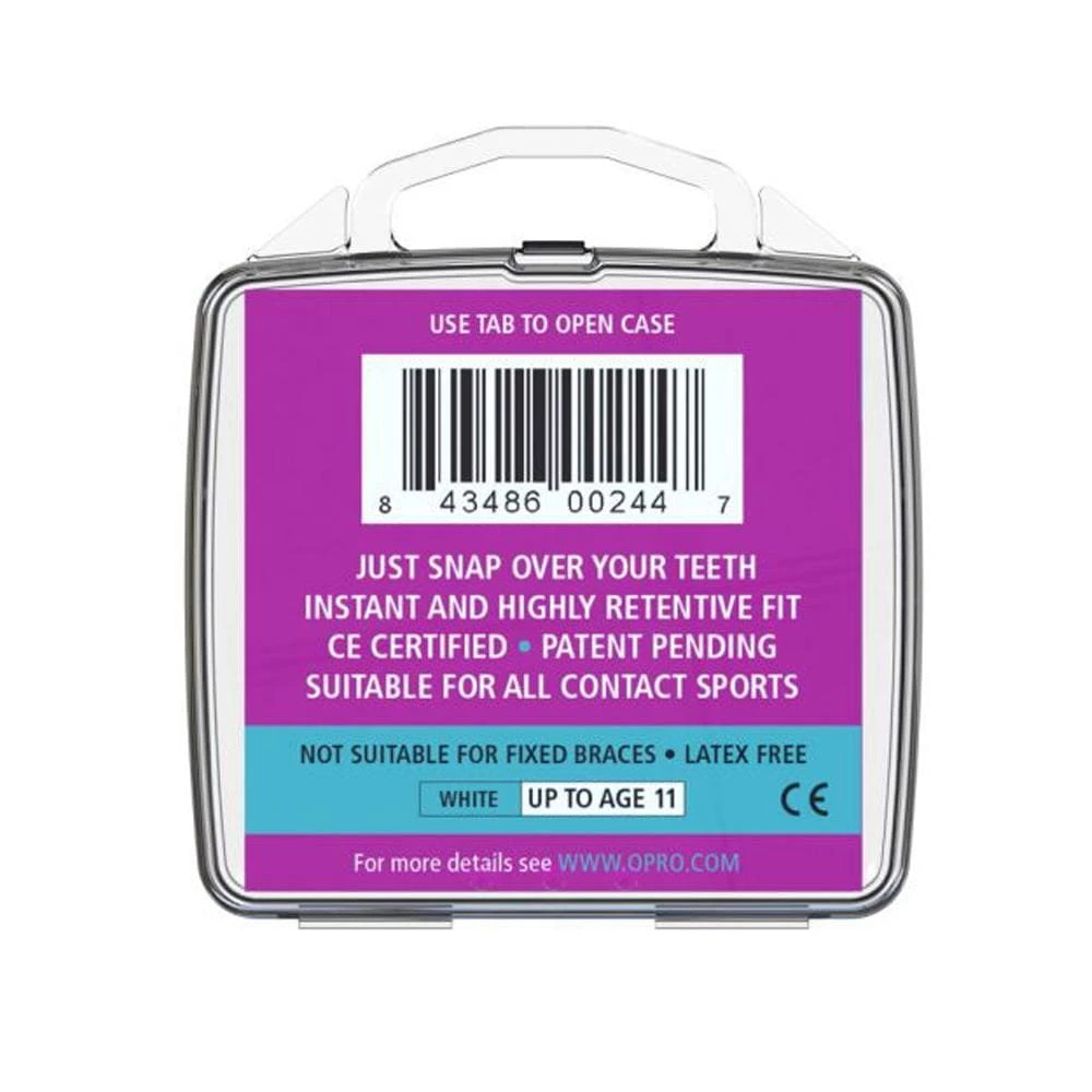 Opro MouthGuard Snap-Fit Junior - White 7 Opro MouthGuard Snap-Fit Junior - White