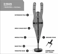 SKLZ D-Man Basketball Training - Defensive Mannequin (Orange, Blue, Red) Sports 15 SKLZ D-Man Basketball Training - Defensive Mannequin (Orange, Blue, Red) Sports