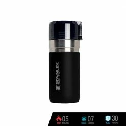 Stanley GO Bottle With Splash Guard Vacuum Insulated Tumbler 16 Oz./473 Ml (Matte Black) Tumblers & Food Jars