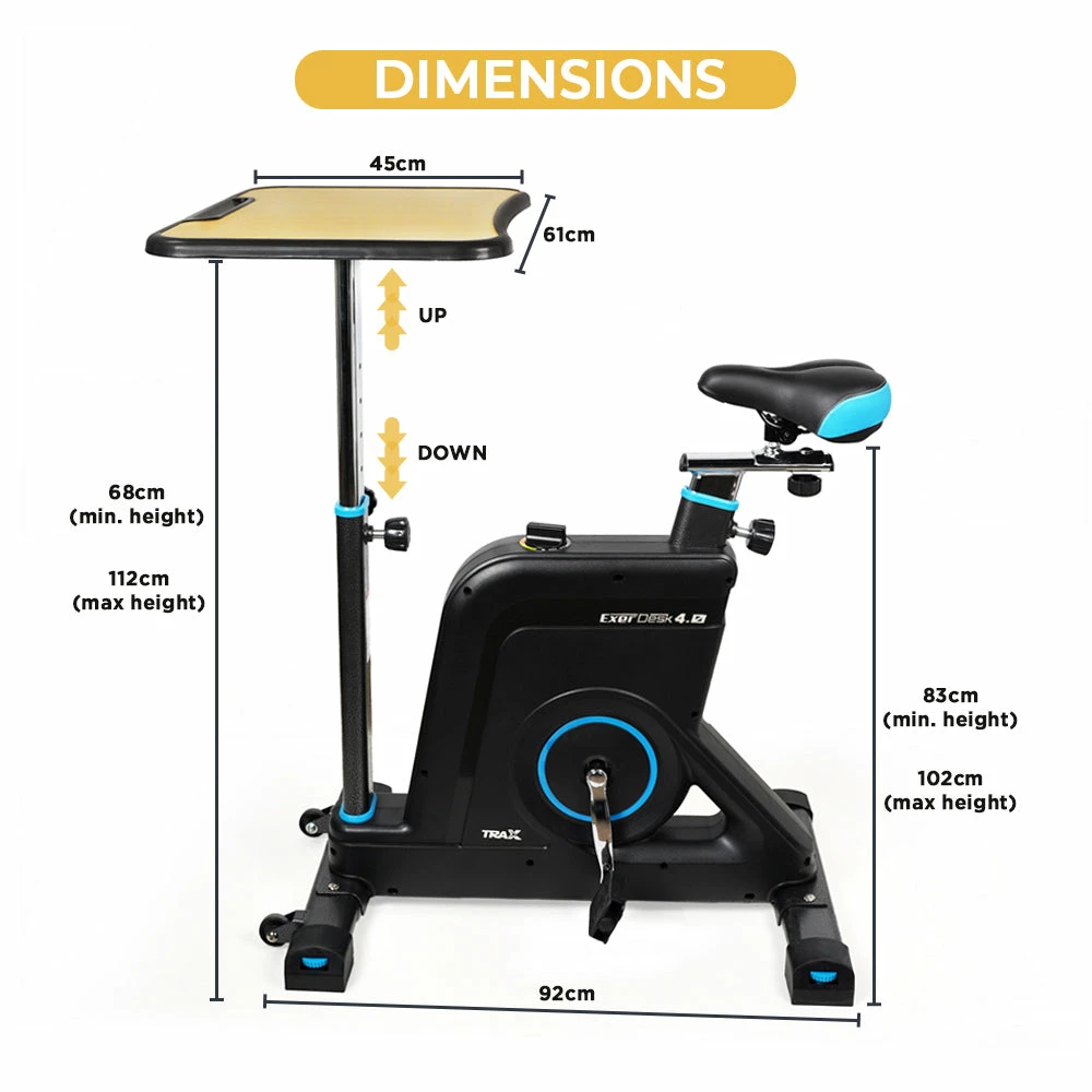 Cardio Machines/Equipment Trax ExerDesk 4.0 Desk Bike 10 Cardio Machines/Equipment Trax ExerDesk 4.0 Desk Bike