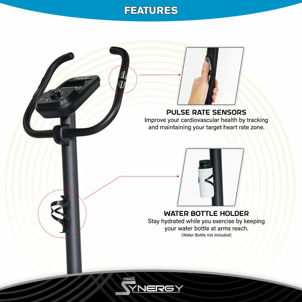 Stationary Bikes Trax Synergy Upright Bike 10 Stationary Bikes Trax Synergy Upright Bike