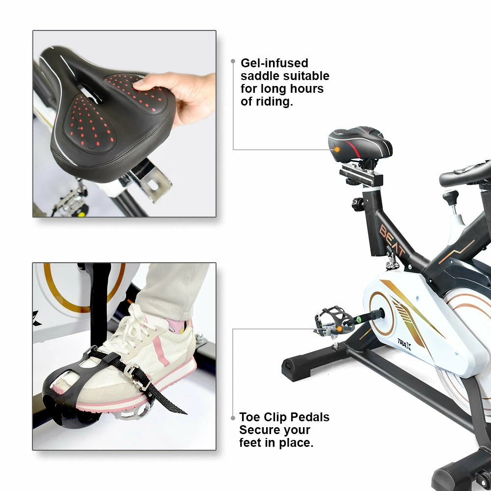 Trax Cadence Beat Stationary Bike Smooth And Quiet Belt Drive Cardio Machines/Equipment 9 Trax Cadence Beat Stationary Bike Smooth And Quiet Belt Drive Cardio Machines/Equipment