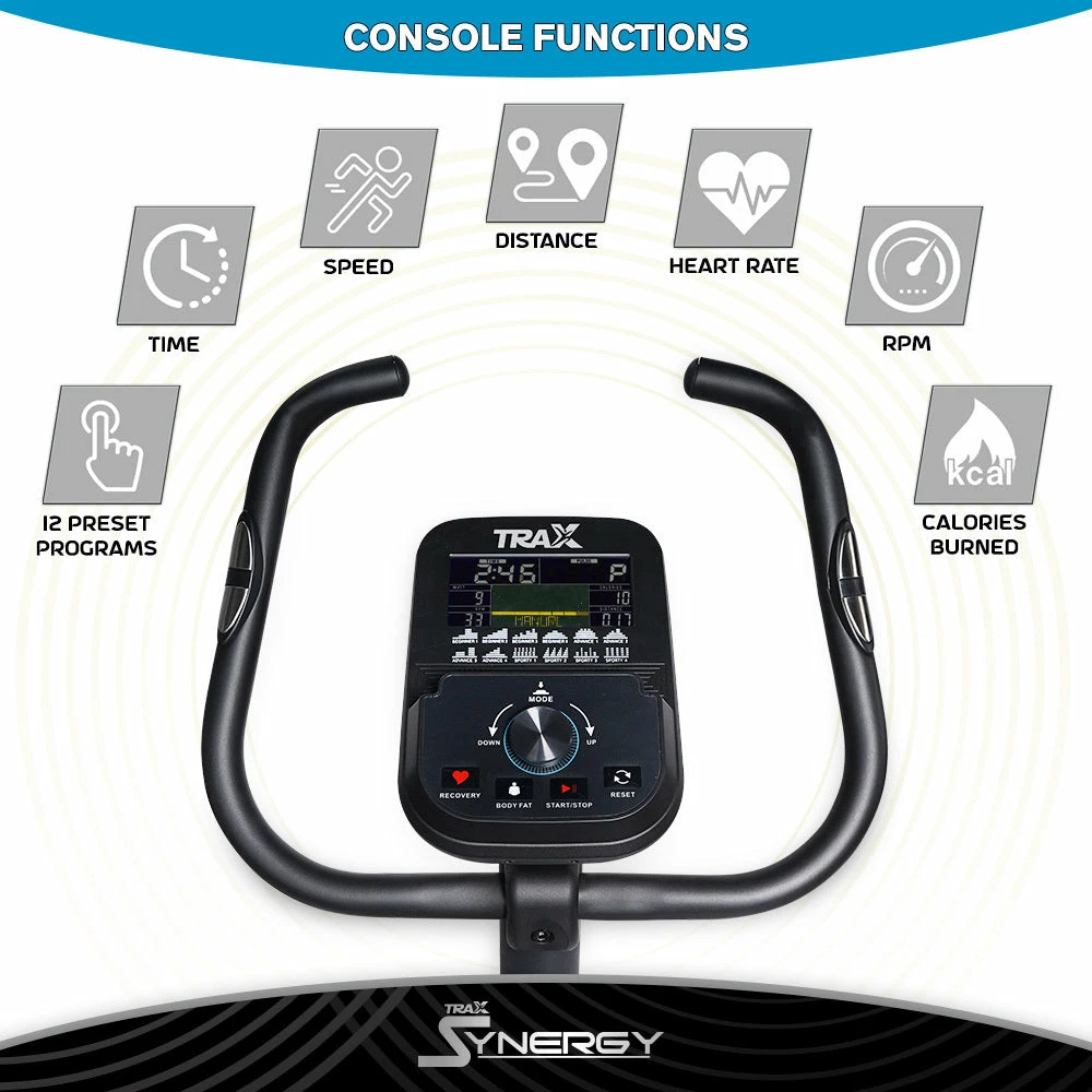 Stationary Bikes Trax Synergy Upright Bike 9 Stationary Bikes Trax Synergy Upright Bike