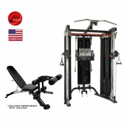 Inspire Fitness - FT2 Functional Trainer With Bench Home Gym/Multi Gym Cardio Machines/Equipment