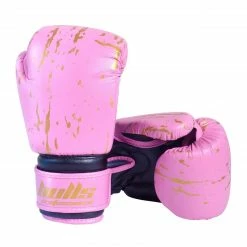 Sports Bulls Professional Action Boxing Gloves - Pink/Black