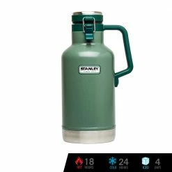 Stanley Classic Vacuum Growler Insulated Tumbler 64 Oz./ 2 Qt. (Hammertone Green)