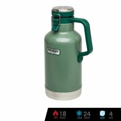 Stanley Classic Vacuum Growler Insulated Tumbler 64 Oz./ 2 Qt. (Hammertone Green)