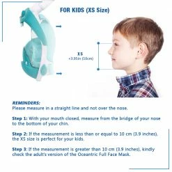 Oceantric Full Face Snorkeling Snorkel Mask 3.0 - Kids
