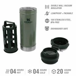 Tumblers & Food Jars Stanley Classic Vacuum Insulated Travel Mug French Press 16 Oz./473 Ml